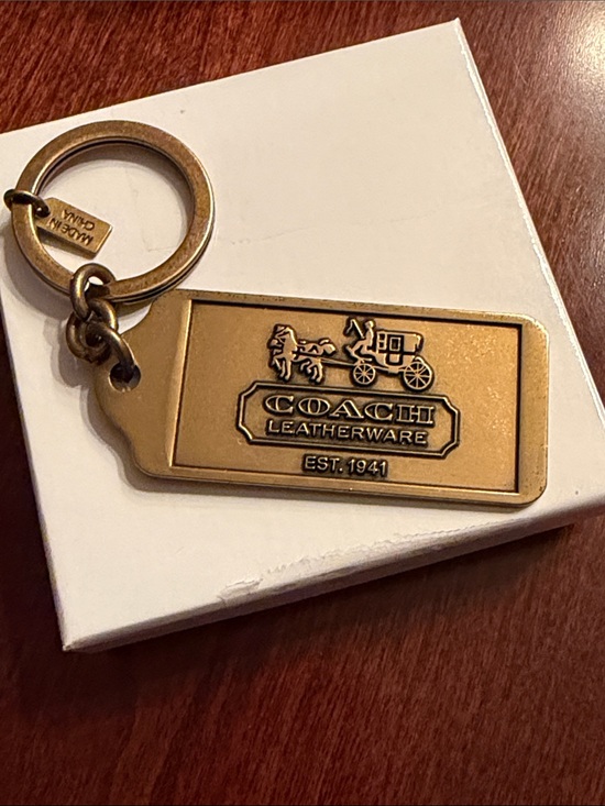 Coach Accessories - Coach Vintage Y2K Horse and Carriage Brass Keychain Fob